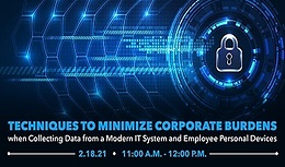 Techniques to Minimize Corporate Burdens when Collecting Data from Modern IT Systems and Employee Personal Devices